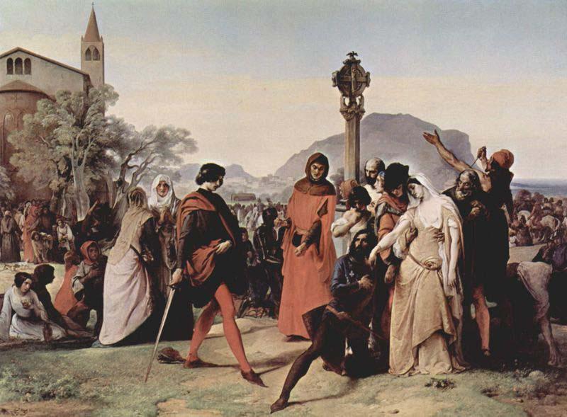 Francesco Hayez Sicilian Vespers, Scene 3